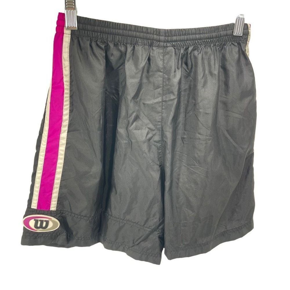 Wilson Womens Pull On Vintage Elastic Waist Active Athletic black Pink Small